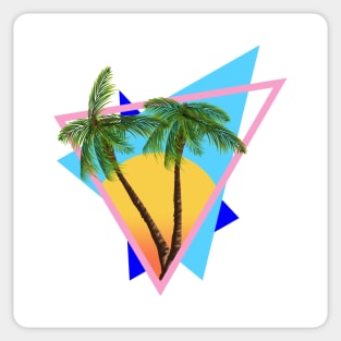 1980s tropical logo Sticker